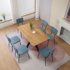 Dining Room Chairs Set of 6, Modern Comfortable Feature Chairs with Faux Plush Upholstered Back and Chrome Legs, Kitchen Side Chairs for Indoor Use: H