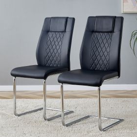 Modern Dining Chairs With Faux Leather Padded Seat Dining Living Room Chairs Upholstered Chair With Metal Legs Design for Kitchen, Living, Bedroom, Of
