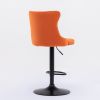 A&A Furniture,Swivel Velvet Barstools Adjusatble Seat Height from 25-33 Inch, Modern Upholstered Bar Stools with Backs Comfortable Tufted for Home Pub
