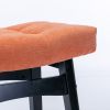 A&A Furniture,Counter Height 25" Stools for Kitchen Counter Backless Faux Leather Stools Farmhouse Island Chairs (25 Inch, Orange,Set of 2),SW1838OG