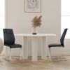 Modern Dining Chairs With Faux Leather Padded Seat Dining Living Room Chairs Upholstered Chair With Metal Legs Design for Kitchen, Living, Bedroom, Of