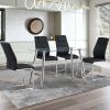 Modern Dining Chairs With Faux Leather Padded Seat Dining Living Room Chairs Upholstered Chair With Metal Legs Design for Kitchen, Living, Bedroom, Of