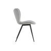 Dining chairs set of 2, Grey velvet Chair modern kitchen chair with metal leg