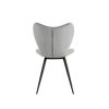 Dining chairs set of 2, Grey velvet Chair modern kitchen chair with metal leg