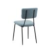 Dining Room Chairs Set of 6, Modern Comfortable Feature Chairs with Faux Plush Upholstered Back and Chrome Legs, Kitchen Side Chairs for Indoor Use: H