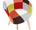 D&N Dining chair, Patchwork Seat , High living room Chair, Modern Lounge Chair, Restaurant, Coffee Room, Kitchen Chair, Set for 2, Warm Red