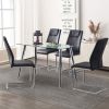 Modern Dining Chairs With Faux Leather Padded Seat Dining Living Room Chairs Upholstered Chair With Metal Legs Design for Kitchen, Living, Bedroom, Of