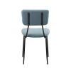 Dining Room Chairs Set of 6, Modern Comfortable Feature Chairs with Faux Plush Upholstered Back and Chrome Legs, Kitchen Side Chairs for Indoor Use: H