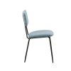 Dining Room Chairs Set of 6, Modern Comfortable Feature Chairs with Faux Plush Upholstered Back and Chrome Legs, Kitchen Side Chairs for Indoor Use: H