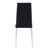Grid Shaped Armless High Back Dining Chair,2-Piece Set, Office Chair. Applicable to Dining Room, Living Room, Kitchen and Office.Black Chair and Elect