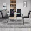 Modern Dining Chairs With Faux Leather Padded Seat Dining Living Room Chairs Upholstered Chair With Metal Legs Design for Kitchen, Living, Bedroom, Of