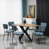 Dining Room Chairs Set of 6, Modern Comfortable Feature Chairs with Faux Plush Upholstered Back and Chrome Legs, Kitchen Side Chairs for Indoor Use: H