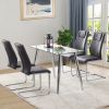 Modern Dining Chairs With Faux Leather Padded Seat Dining Living Room Chairs Upholstered Chair With Metal Legs Design for Kitchen, Living, Bedroom, Of