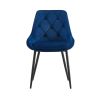 Modern Blue Velvet Dining Chairs , Fabric Accent Upholstered Chairs Side Chair with Black Legs for Home Furniture Living Room Bedroom Kitchen Dinning