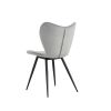 Dining chairs set of 2, Grey velvet Chair modern kitchen chair with metal leg