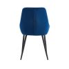 Modern Blue Velvet Dining Chairs , Fabric Accent Upholstered Chairs Side Chair with Black Legs for Home Furniture Living Room Bedroom Kitchen Dinning
