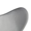 Dining chairs set of 2, Grey velvet Chair modern kitchen chair with metal leg