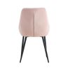 Modern Pink Velvet Dining Chairs , Fabric Accent Upholstered Chairs Side Chair with Black Legs for Home Furniture Living Room Bedroom Kitchen Dinning