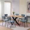 Dining Room Chairs Set of 6, Modern Comfortable Feature Chairs with Faux Plush Upholstered Back and Chrome Legs, Kitchen Side Chairs for Indoor Use: H