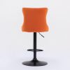 A&A Furniture,Swivel Velvet Barstools Adjusatble Seat Height from 25-33 Inch, Modern Upholstered Bar Stools with Backs Comfortable Tufted for Home Pub