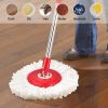 Spin Mop and Bucket with Wringer Set - for Home Kitchen Floor Cleaning - Wet/Dry Usage on Hardwood & Tile - Upgraded Self-Balanced Easy Press System w