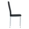 Grid Shaped Armless High Back Dining Chair,2-Piece Set, Office Chair. Applicable to Dining Room, Living Room, Kitchen and Office.Black Chair and Elect