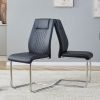Modern Dining Chairs With Faux Leather Padded Seat Dining Living Room Chairs Upholstered Chair With Metal Legs Design for Kitchen, Living, Bedroom, Of