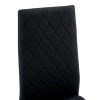 Grid Shaped Armless High Back Dining Chair,2-Piece Set, Office Chair. Applicable to Dining Room, Living Room, Kitchen and Office.Black Chair and Elect