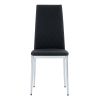 Grid Shaped Armless High Back Dining Chair,2-Piece Set, Office Chair. Applicable to Dining Room, Living Room, Kitchen and Office.Black Chair and Elect