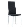 Grid Shaped Armless High Back Dining Chair,2-Piece Set, Office Chair. Applicable to Dining Room, Living Room, Kitchen and Office.Black Chair and Elect