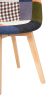 D&N Dining chair, Patchwork Seat , High living room Chair, Modern Lounge Chair, Restaurant, Coffee Room, Kitchen Chair, Set for 2, BASIC PATCHWORK