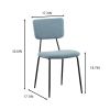 Dining Room Chairs Set of 6, Modern Comfortable Feature Chairs with Faux Plush Upholstered Back and Chrome Legs, Kitchen Side Chairs for Indoor Use: H