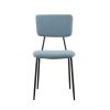 Dining Room Chairs Set of 6, Modern Comfortable Feature Chairs with Faux Plush Upholstered Back and Chrome Legs, Kitchen Side Chairs for Indoor Use: H
