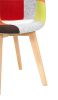 D&N Dining chair, Patchwork Seat , High living room Chair, Modern Lounge Chair, Restaurant, Coffee Room, Kitchen Chair, Set for 2, Warm Red