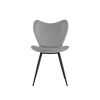 Dining chairs set of 2, Grey velvet Chair modern kitchen chair with metal leg