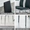 Grid Shaped Armless High Back Dining Chair,2-Piece Set, Office Chair. Applicable to Dining Room, Living Room, Kitchen and Office.Black Chair and Elect