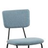 Dining Room Chairs Set of 2, Modern Comfortable Feature Chairs with Faux Plush Upholstered Back and Chrome Legs, Kitchen Side Chairs for Indoor Use: H